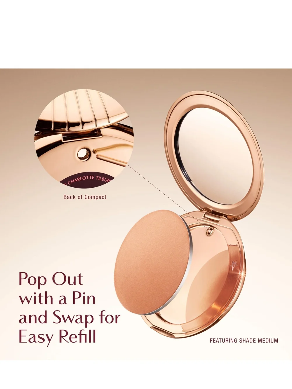 Charlotte Tilbury Airbrush Bronzer Matte Bronzer In Shade 4 Deep/Fonce NIB